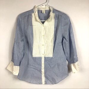 J. Crew Women’s semi sheer striped blouse